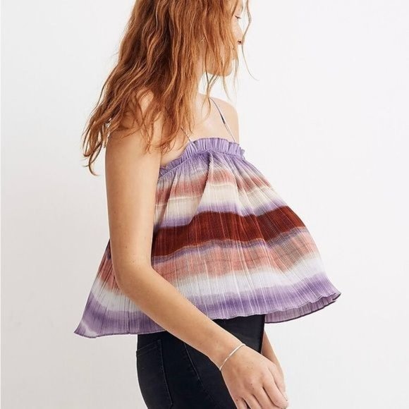 MADEWELL Texture & Thread Micropleat Tank Top in Ombré Rainbow XXS - Picture 8 of 8
